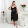 European & American Women's Plus Size Lace Camisole Dress - Sexy, Casual, Mini Nightdress
