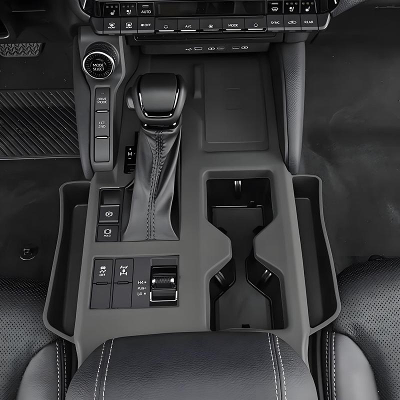 Car Interior Silicone Gear Stick Panel Cover With Storage Box For Toyota Prado J250 LC250 2024-2025 LHD RHD
