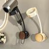360 Degree Adjustable Suction Cup Hole-Free Wall-Mounted Hair Dryer Holder Hands-Free Bracket for Hair Drying Bathroom Organizer