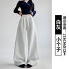 navy blue sweatpants women's spring and autumn new high waist hip lift and thin straight sweatpants small casual wide-leg pants