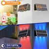Solar Wall Washer Light Up and Down Lighting Outdoor Solar Fence Lights Waterproof Wall Lamp for Yard Garage Walkway Porch Decor
