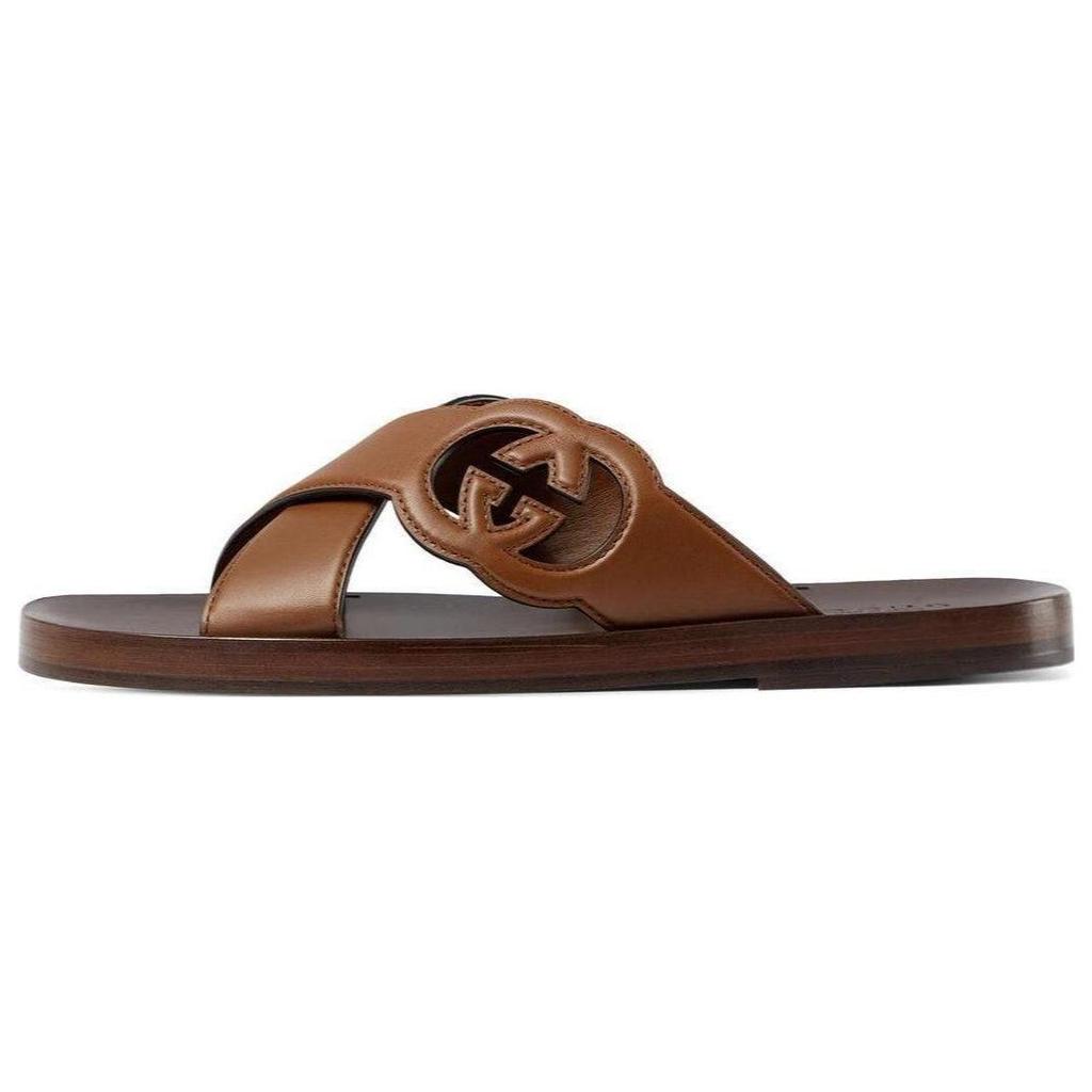 Gucci Interlocking G Slide Sandal 'Brown' 738471 US000 2535