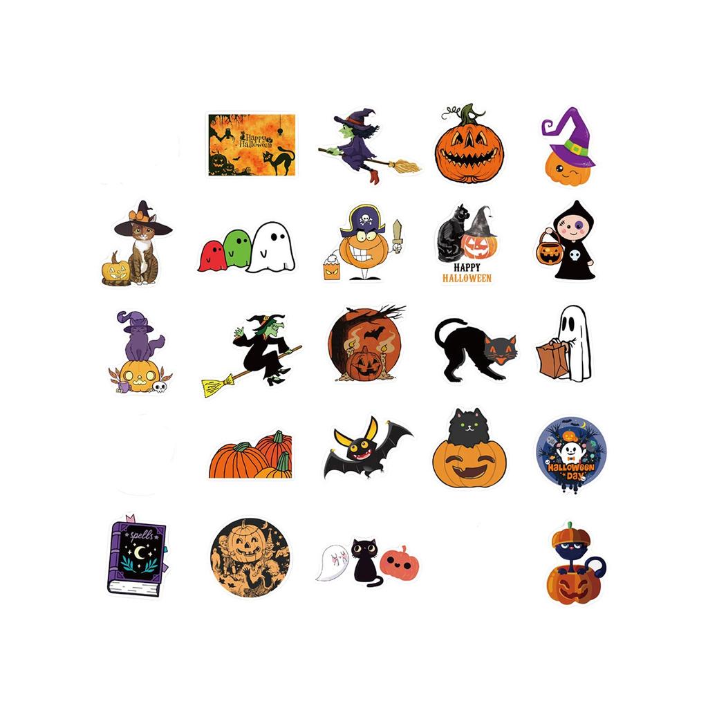 100 Pcs Cartoon   Stickers, Halloween Cartoon Stickers, Decorative Small Patterns, Hand Account Stationery Box Stickers