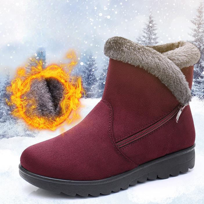 

Winter New Zipper Snow Boots Warm Large Boots Unisex Snow Boots 35 чорний