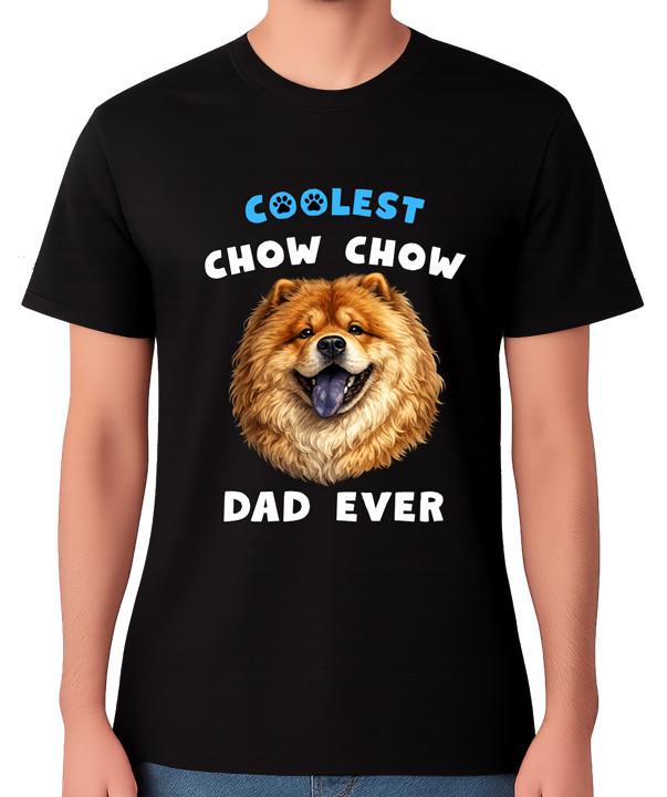 Coolest Chow Chow Dad Ever T-Shirt Dog Lover Gift Unisex Tee S