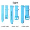Waterproof Rubber Wristband for Swatch Metal Pin Buckle Silicone Watch Strap 16/17/19/20mm Men Women Replacement Bracelet Belt