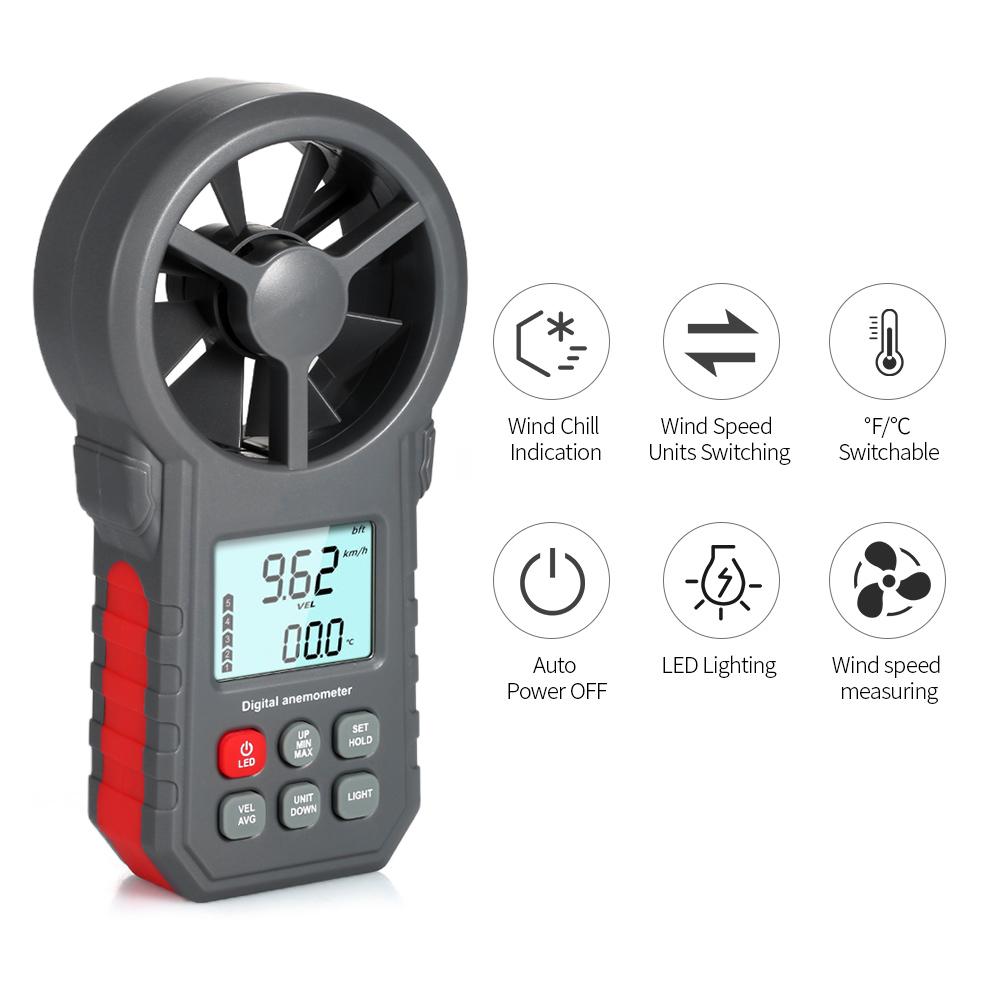 Shentesel Mini LCD Digital Wind Air Speed Meter Anemometer Temperature Test Device Tool Shentesel Mini LCD Digital Wind Air Speed Meter Anemometer Temperature Test Device Tool