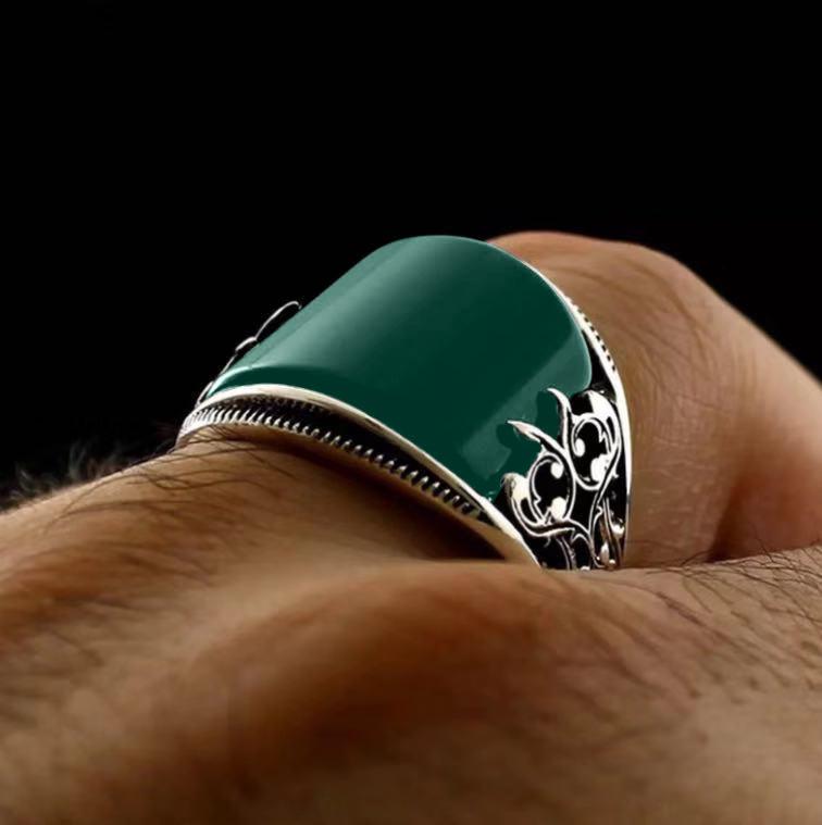 Sanjie Men's Retro Relief Pattern Ring - New Hot-Selling Design