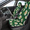 Daisy Pattern Themed Car Seat Covers Set For Most Cars, Fashionable Decorative Car Seat Protector Covers Full Set, Universal Car