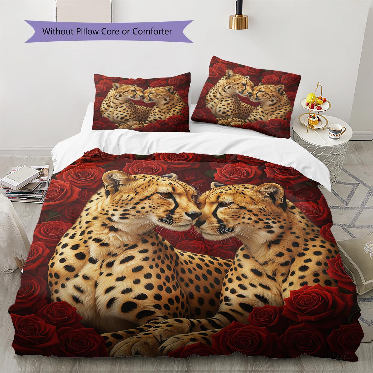 

Valentine s Day Pattern Bedding Quilt Cover Pillowcase Home Decoration Birthday Gift (1 * duvet cover + 2 * pillowcase, without core) 135x200cm