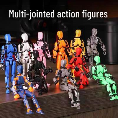 3D Printed Multi-Joint Carrot Robot Hand Model Building Toy for Kids