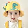 Wide Brim Kids Bucket Hat Cartoon Baby Sun Cap Cute Dinosaur Children Fisherman Hat  Girl