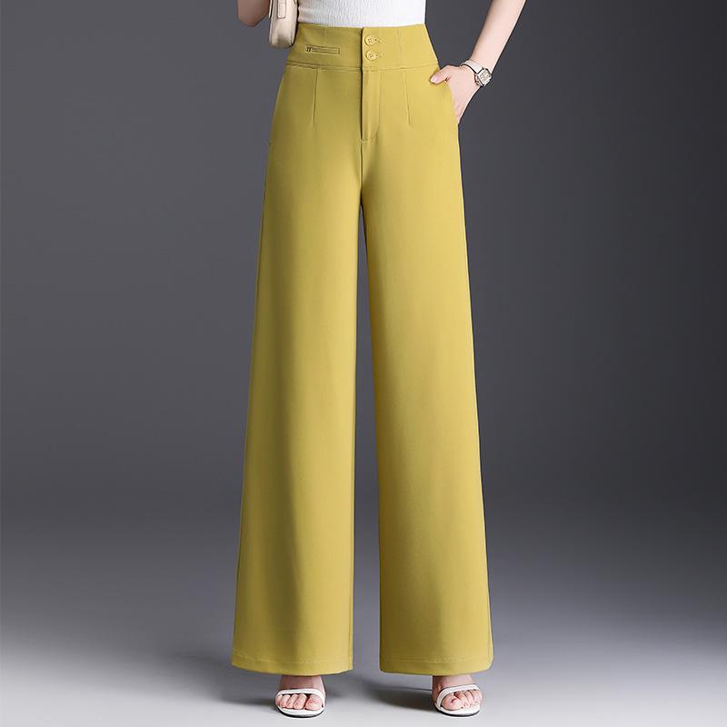 2026 Spring/Summer Women's Korean-Style High-Waisted Wide-Leg Chic Trousers