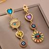 Fashion Retro Niche Exquisite Gem Palace Earrings Light Luxury High-end Heavy Industry Gold Earrings for Women