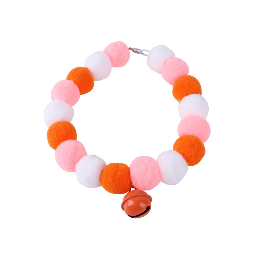 

Pet Dog Bow Tie Rainbow Flower Hair Ball Necklace Cat Collar Pet Dogs Cat Bowties Neckties Dog Christmas Grooming Accessories About 11-25cm