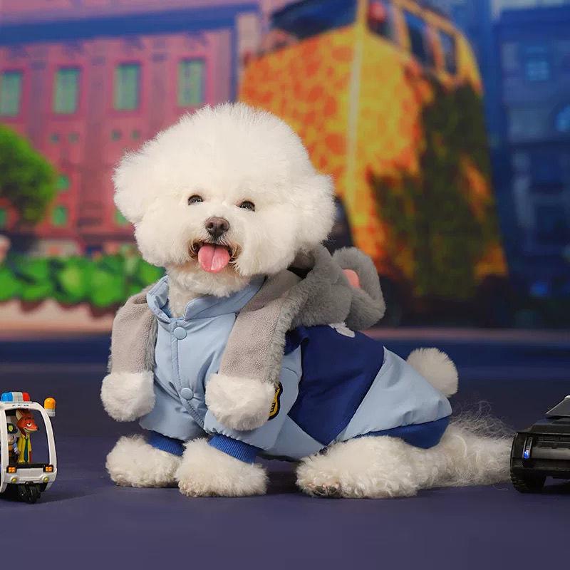 

Winter Warm Thickened Cotton Clothes for Teddy, Bichon Frise, and Puppies 2XL Bust 55 Back 45 (14-17 lbs)