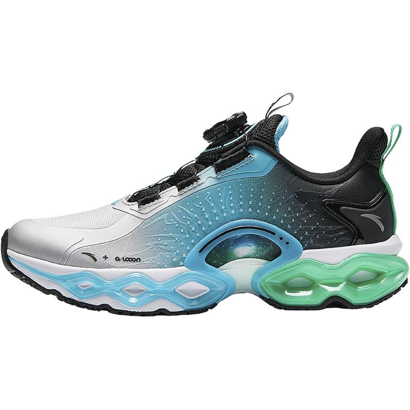 Anta Kids Energy Ring 10.0 Versatile Trendy Durable Low-Top Running Shoes Kids sneaker Black Blue 312445588N-1