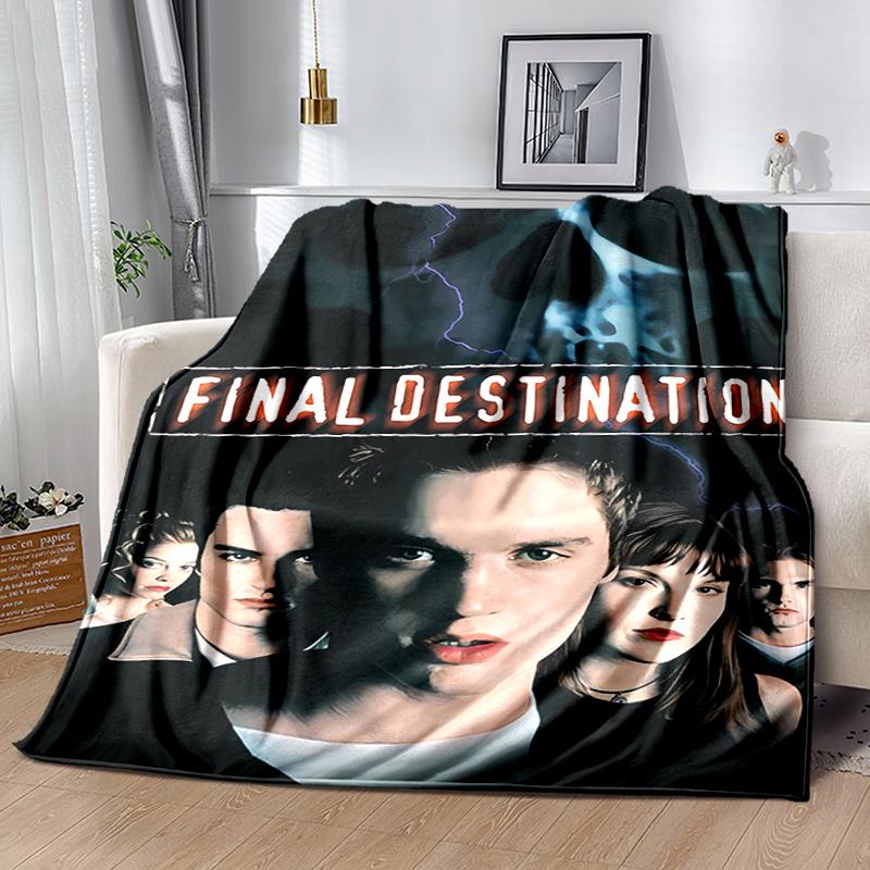 1pc Blanket Final Destination Bloodlines1 Print Design, Lightweight Blanket for Sofa, Bed- Soft &Warm, Gift for All Seasons Like Christmas, Halloween