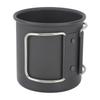 Camping Cup Stainless Steel Portable Camping Mug with Foldable Handle for Outdoor Camping Picnic Hiking Travel Mountain Climbing