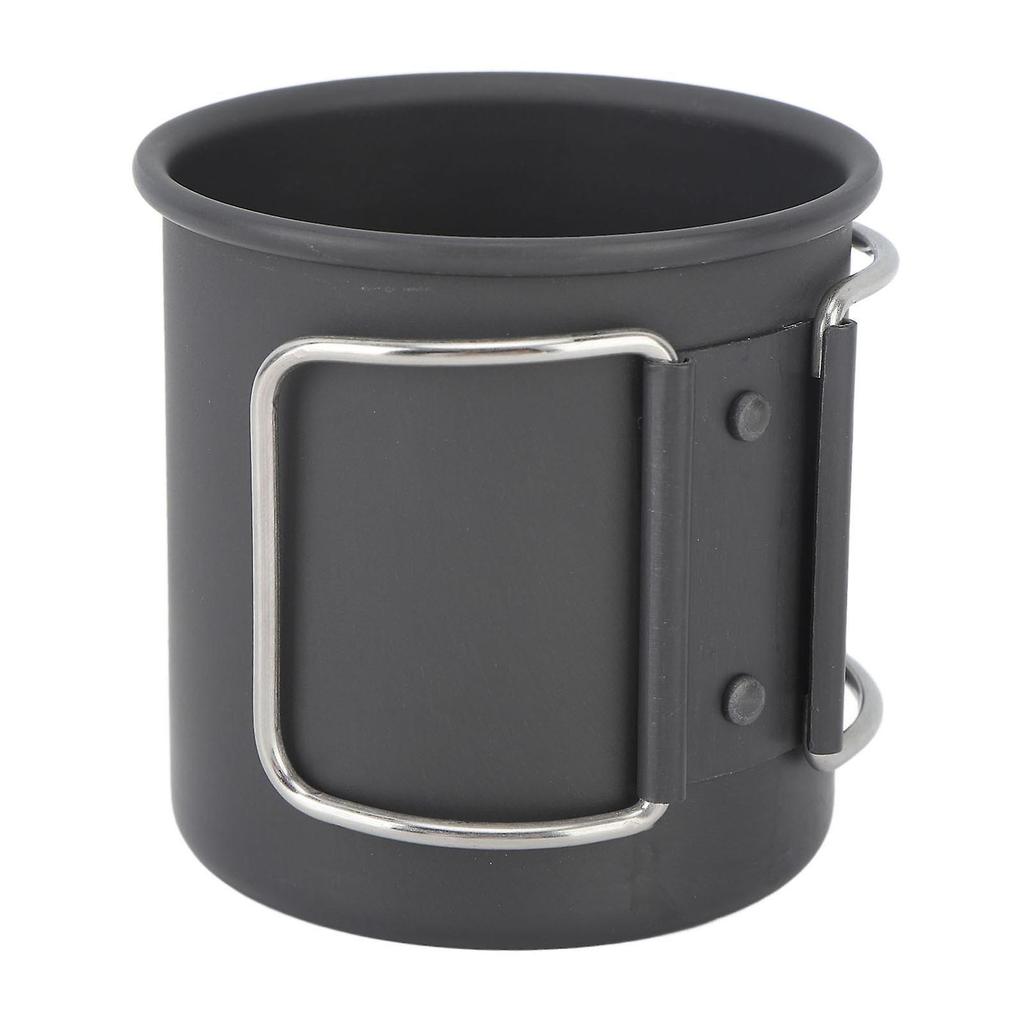 Camping Cup Stainless Steel Portable Camping Mug with Foldable Handle for Outdoor Camping Picnic Hiking Travel Mountain Climbing