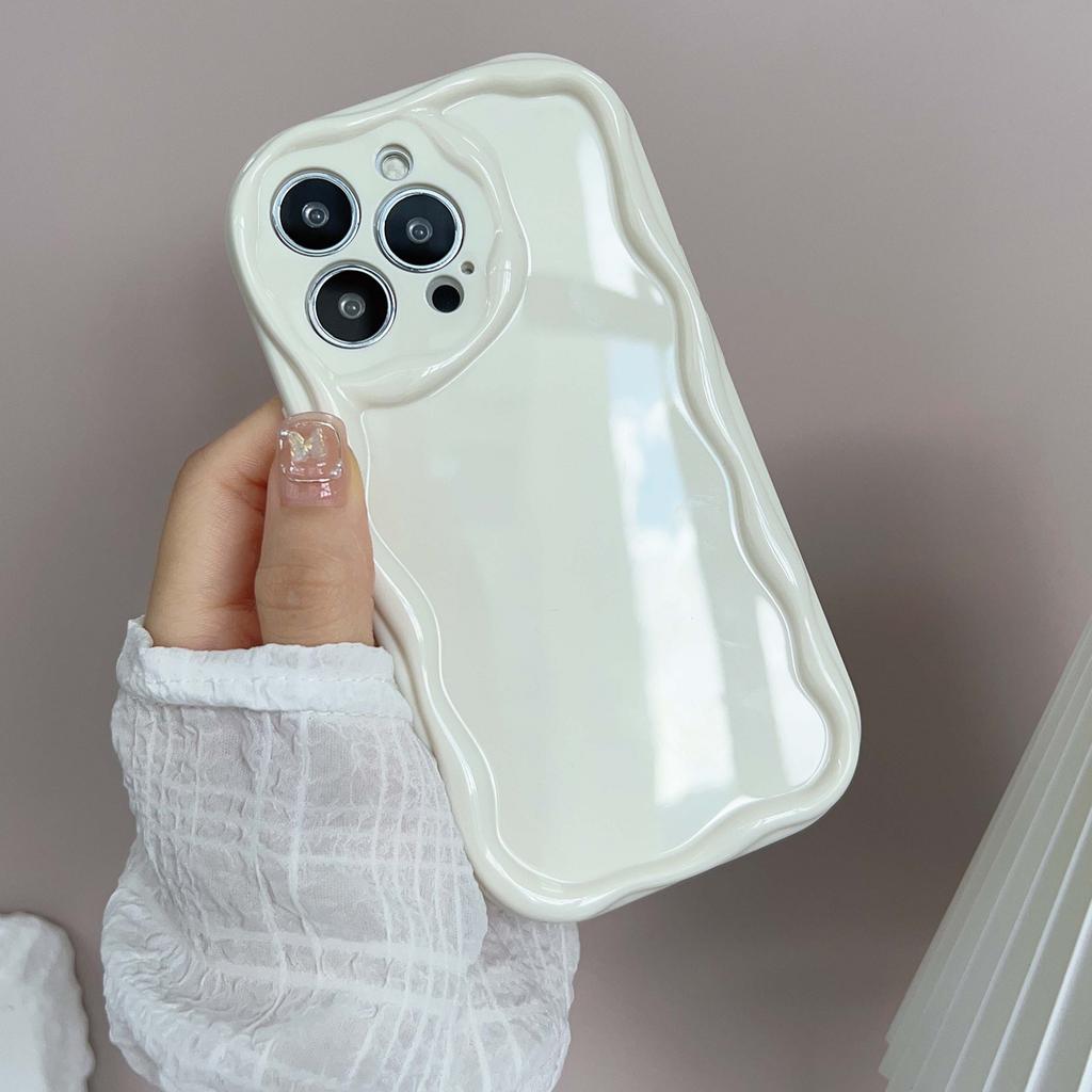 For iPhone 11 12 13 14 15 16 17 Pro Max Air 16e 7 8 Plus XR Phone Cases Flaunt Your Personality with This Exclusive TPU Cover Cream Pattern Soft Case