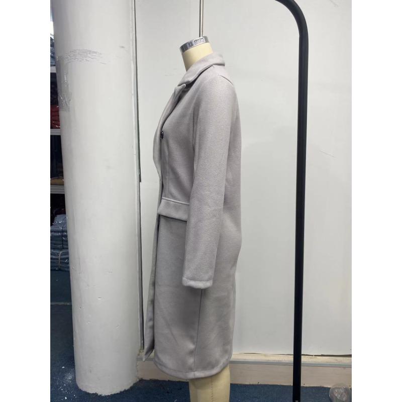 Women's Vintage Casual lattice Print Autumn Winter Long Sleeve POLO Neck Jackets & Coats