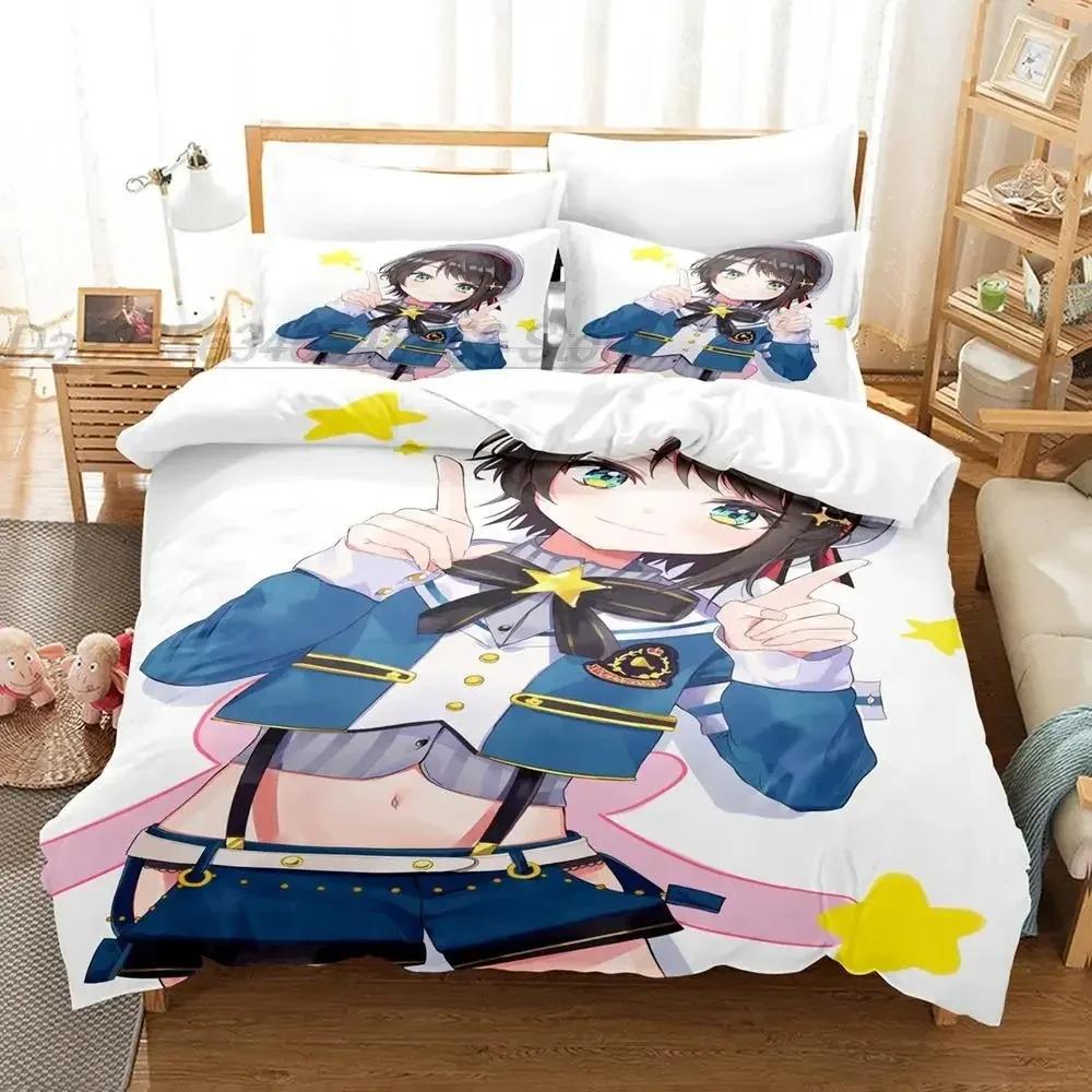 ŌOzora-Subaru Bedding Set Single Twin Full Queen King Size Bed Set Aldult Kid Bedroom Duvetcover Sets 3D Anime Kawaii bed