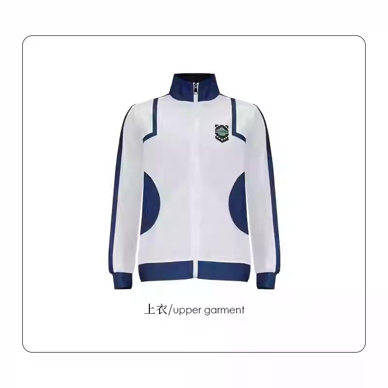 Maglia da prigione blu Jieshi una ape schiena set sportivo cosplay tuta per giochi di ruolo