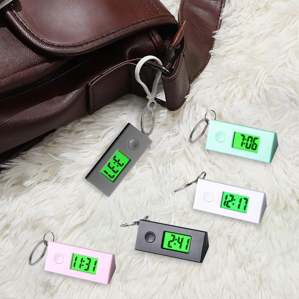 5 Stück Schlüsselanhänger Taschenuhr Tragbare Digitaluhr Schlüsselanhänger Rucksack Schlüsselanhänger Uhr für Kinder