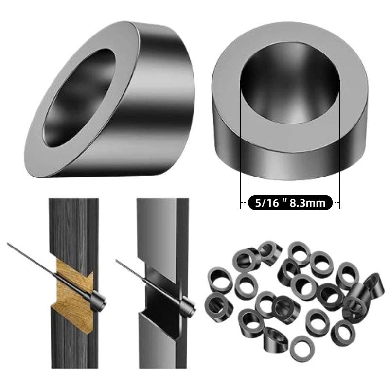 Neue Edelstahl-Seilgeländer Treppenenden 1/4" 3/8" Innendurchmesser Winkel 30 Grad Winkel Senkscheibe Silber Seilgeländer-Beschläge