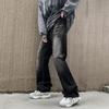 JYL Mens Jeans Spring Loose Straight Wide Leg Street Casual Versatile Cropped Denim