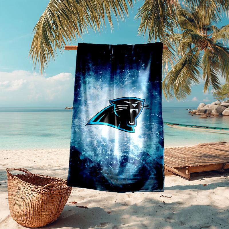 Proof Beach Towel with Carolina Panthers Pattern - Soft,absorbent,quick-drying,machine Washable - Perfect for Swimming,camping,bathing