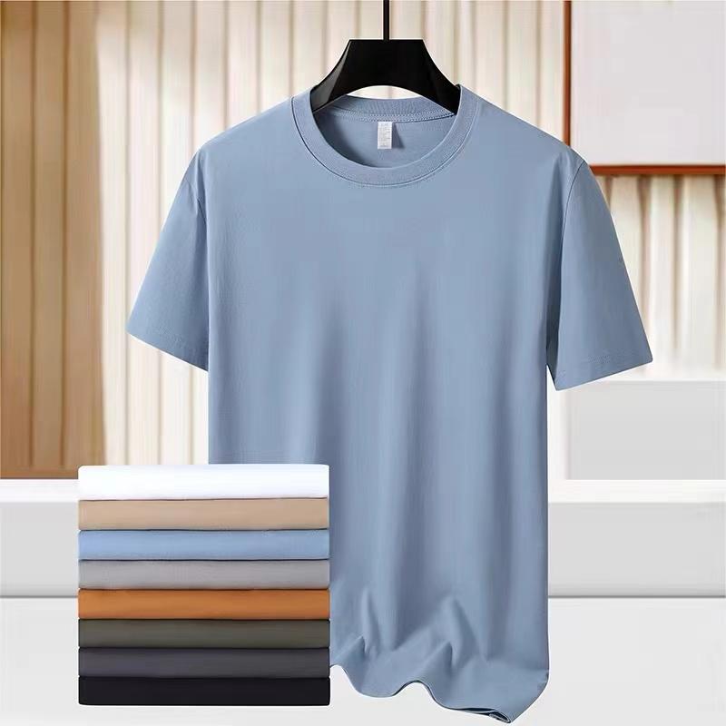 Volné bavlněné tričko pro muže s jednobarevnou prodyšnou látkou pro outdoorové sporty