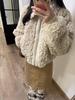 Korean Khaki Wool Pleated Mid-Length Women's Skirt - Versatile Autumn/Winter Fashion for Commuting