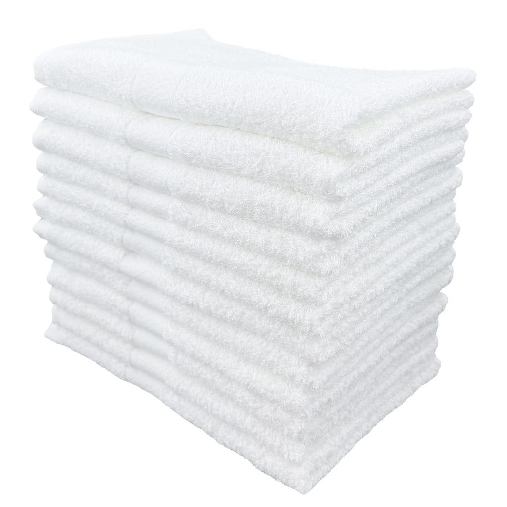 Sensyu Towel ER-30 White, 12-Piece Set, Plain White Towels, Made In Japan, 100% Cotton, 34 X 100 Cm, Extra Heavyweight, 300 Momme, Commercial Use