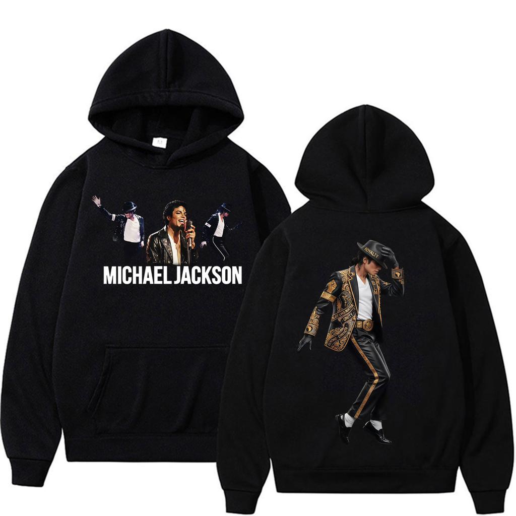 Michajackson King Of Pop Music Fan Hoodies Men'S Casual Fleece Bodywarmer Sweatshirts Fashion High Street Oversized Pullovers