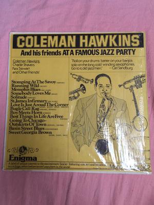 LP Record COLEMAN HAWKINS  Coleman Hawkins And His Friends At  ENIG302 Enigma US Jazz Used