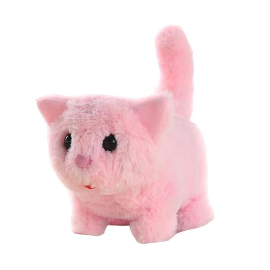 

Интерактивная ходячая кукла-кошка мяукает ходит виляет хвостом реагирует на прикосновения голосовые команды мяукает ходит игрушка-кошка домашний декор розовый