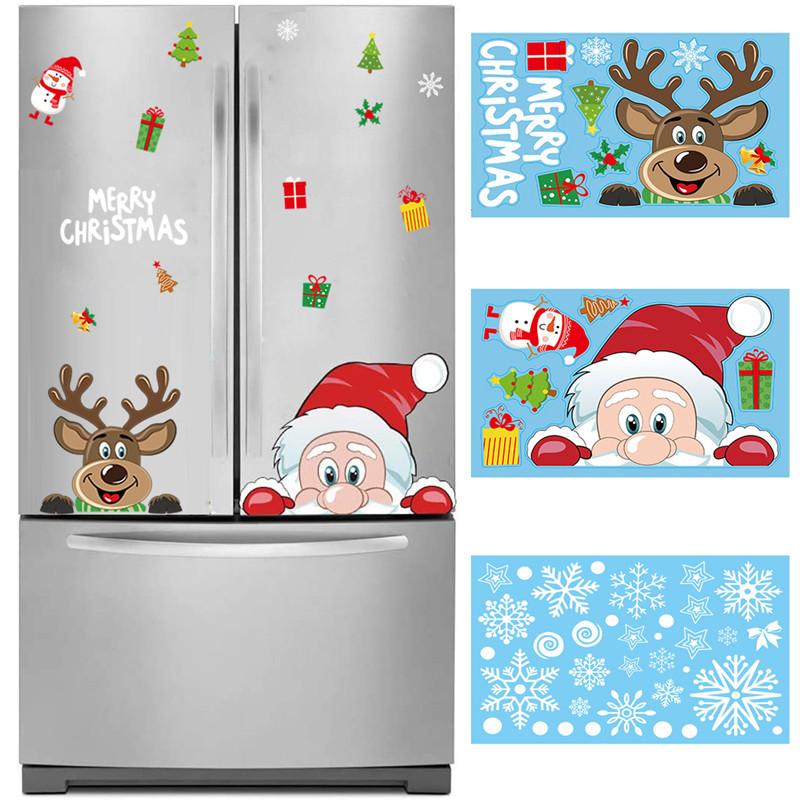 Window Christmas Merry Glass Stickers Decal New Year Kids Home Room Decoration