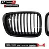 Glänzende schwarze Frontgrill für BMW 3er E46 (1998-2001) 4-türig, Design mit einer Stange