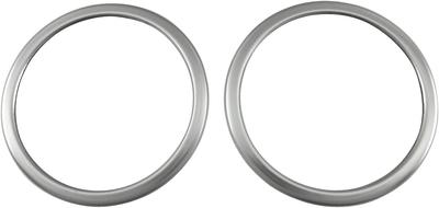 BRIGHTZ Stainless Steel Door Speaker Rings (2-Piece, Satin Silver) for Isuzu Como Van E26 [SPEAKER-127]