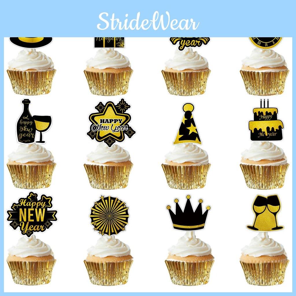Glass Hat Wine Pattern Cake Toppers Festival Paper Flags Inserts Party Decor