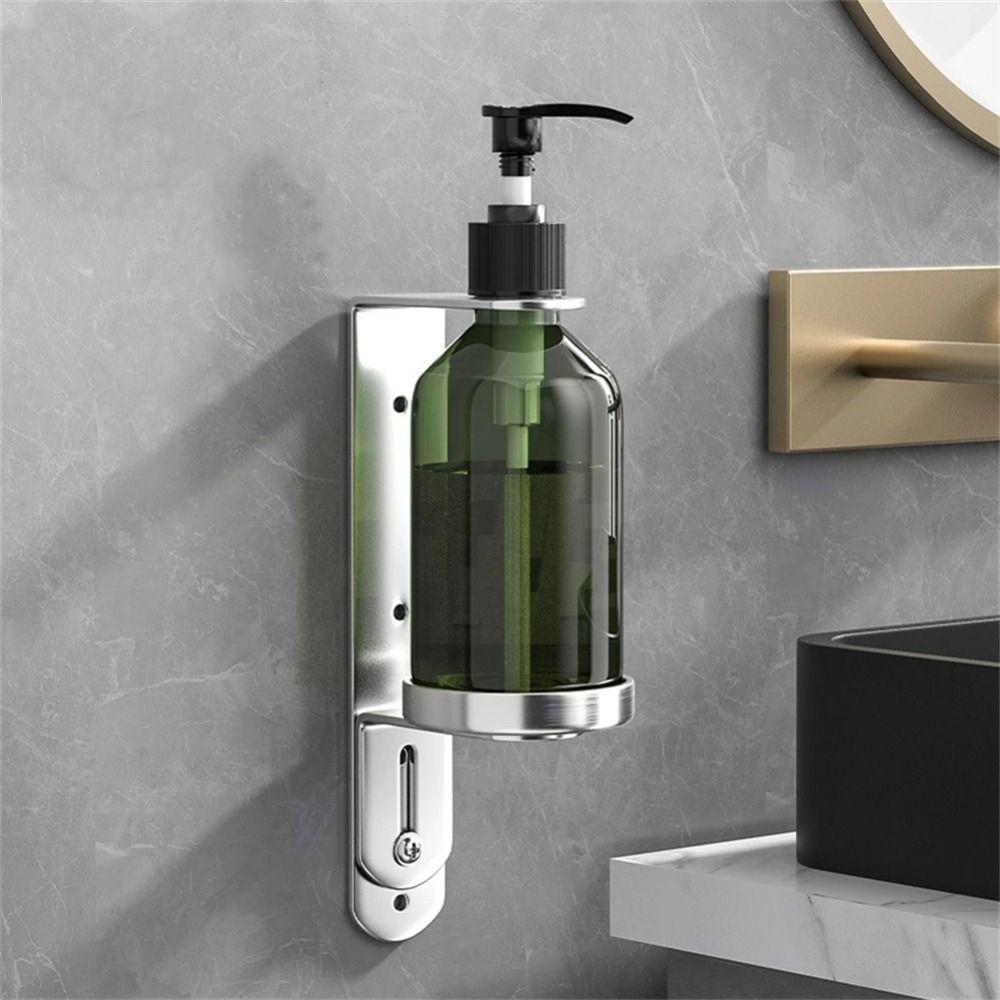 Stainless Steel Manual Soap Dispenser Plastic Pump Bottle Wall Mounted Soap Dispenser  Bathroom