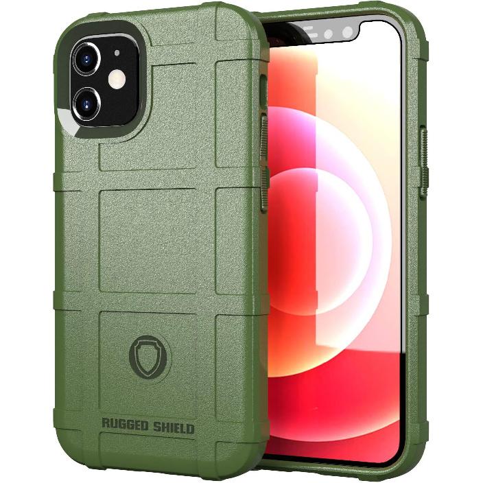 Case for iPhone 12, Case for iPhone 12 Pro, Rugged Shield Slim Phone Case with Heavy Duty Shockproof Military Grade Anti-Fall and Camera Protection