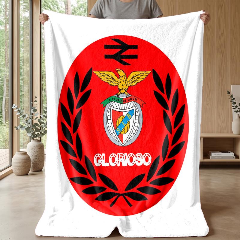 Benfica Theme Blanket Soft Flannel Fleece Blanket Warm Lightweight Throw Blanket for Home Sofa Bed