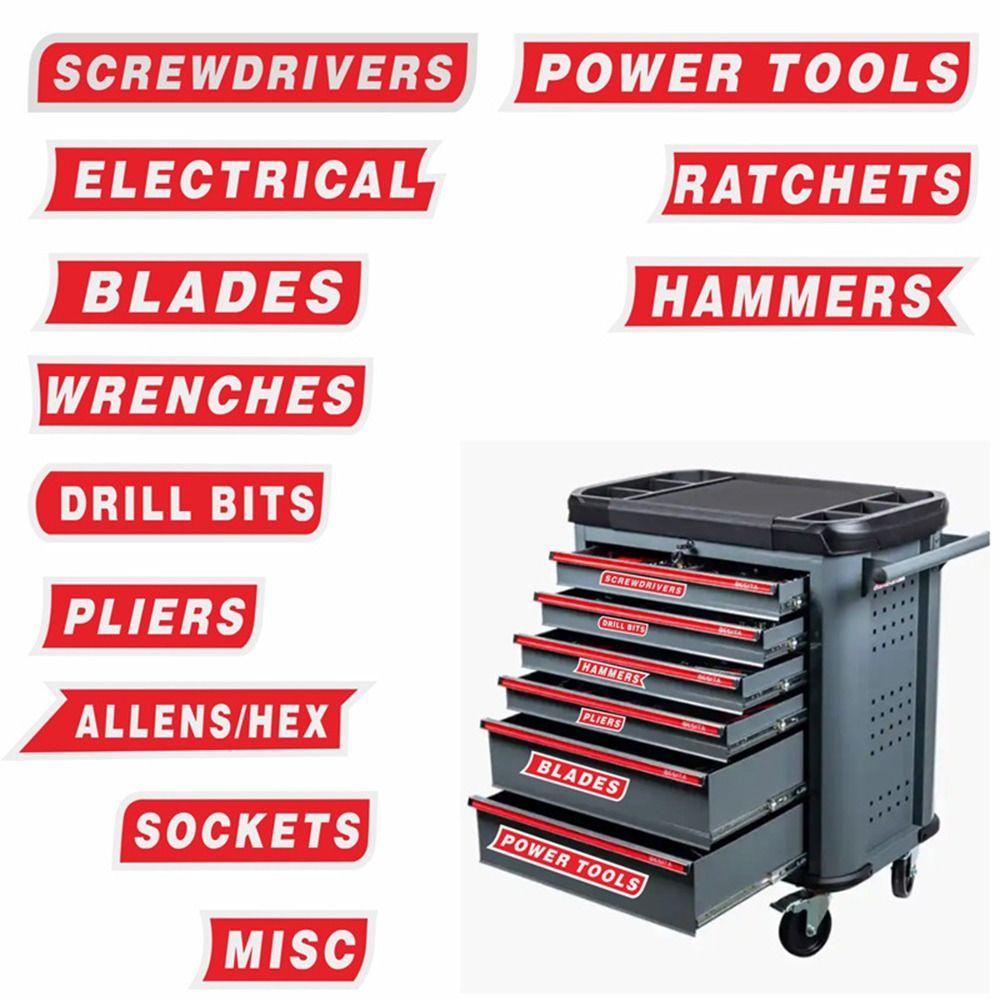 PVC Magnetic Toolbox Labels Easy Identification Tool Box Labels New Reusable Tags  General Tool Box