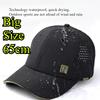 XXXL Duży Rozmiar 65cm Szybkoschnące Czapki Baseballowe Męskie Outdoor Sport Lato Oversize Lekka Siatka Oddychająca Snapback Czapka Trucker