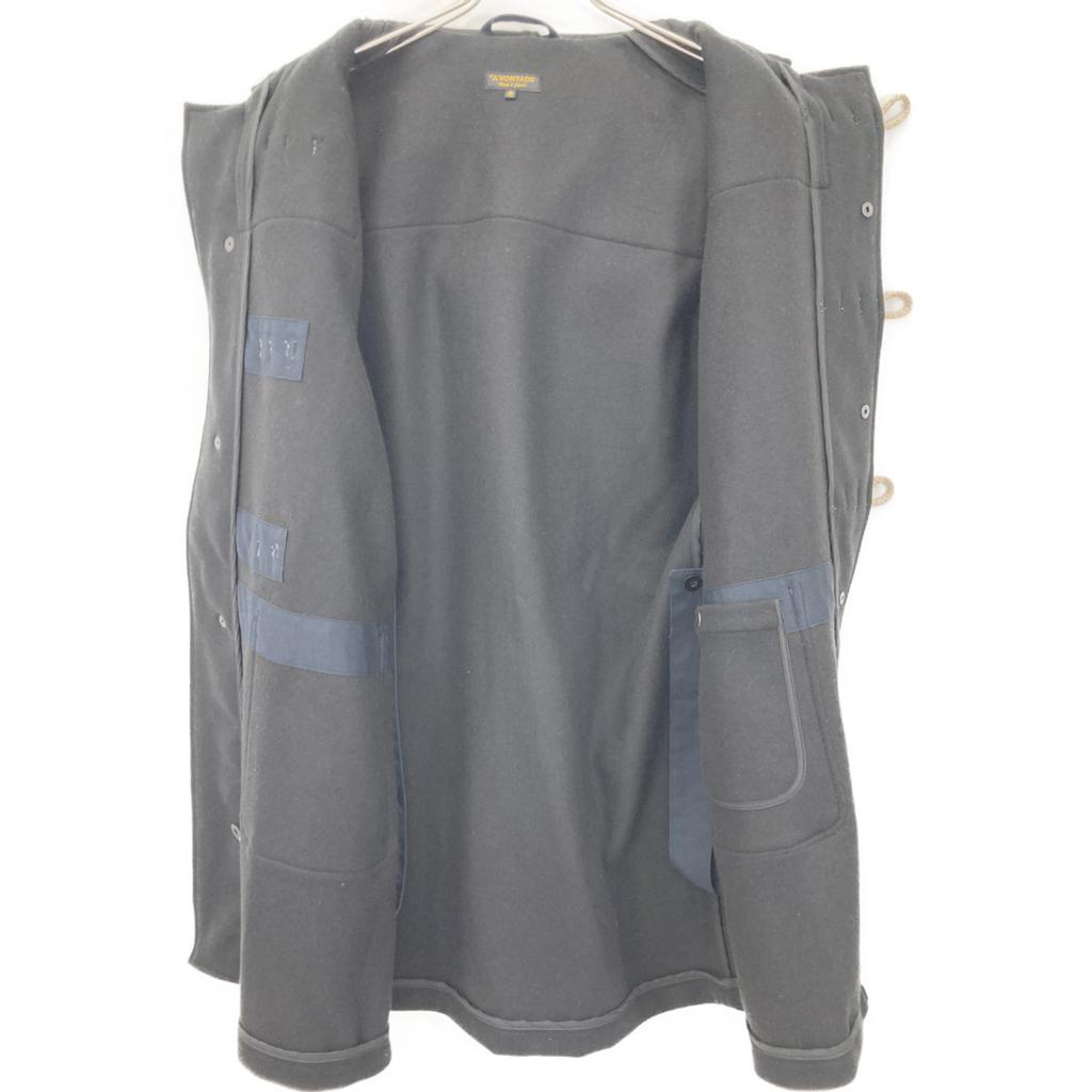 A VONTEGE Black Duffle Hoodie Coat coat S blackUsed