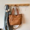 Large Capacity Shoulder Bag for Women Autumn Winter Zipper Shopping Canvas Handbags 2025 New Versatile Crossbody School Bags