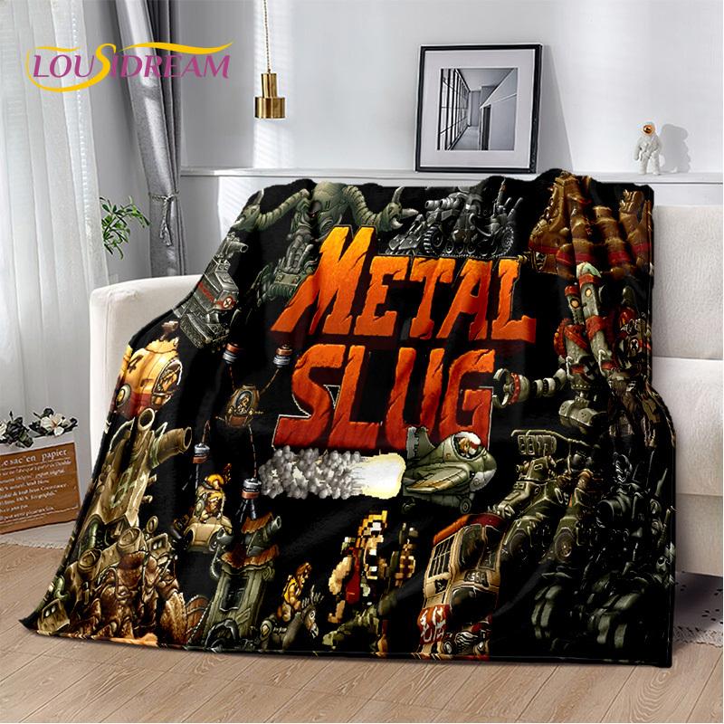 Metal Slug Κλασικό Ρετρό Παιχνίδι Κινούμενο Σχέδιο Μαλακές Κουβέρτες Φλας Νηλ, Κουβέρτα Ρίψης Άνετη Κουβέρτα για Πικνίκ Κρεβάτια Σπίτι Υπνοδωμάτιο Δώρο